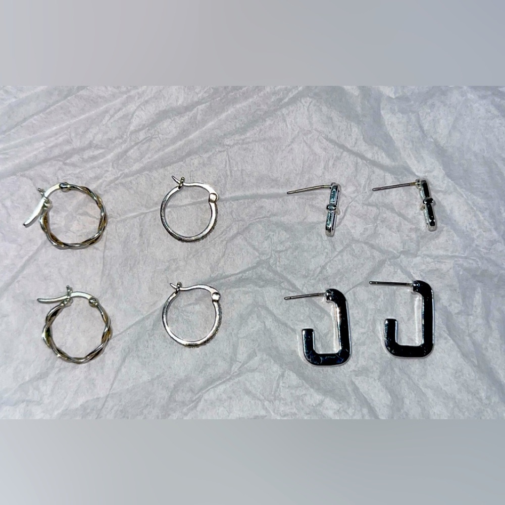 2 Primrose Sterling Sliver Earrings Lot And 2 Lc Lauren Conrad Earrings Lot